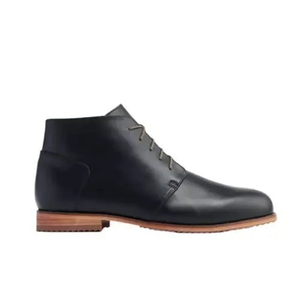 Nisolo Everyday Chukka Boot Black Leather Upper Leather Sole Mens‎ NIB
